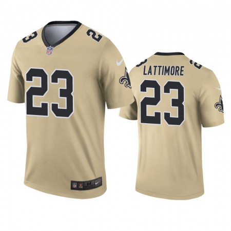 Maillot New Orleans Saints Marshon Lattimore 23 Gold Inverted Legend - Homme
